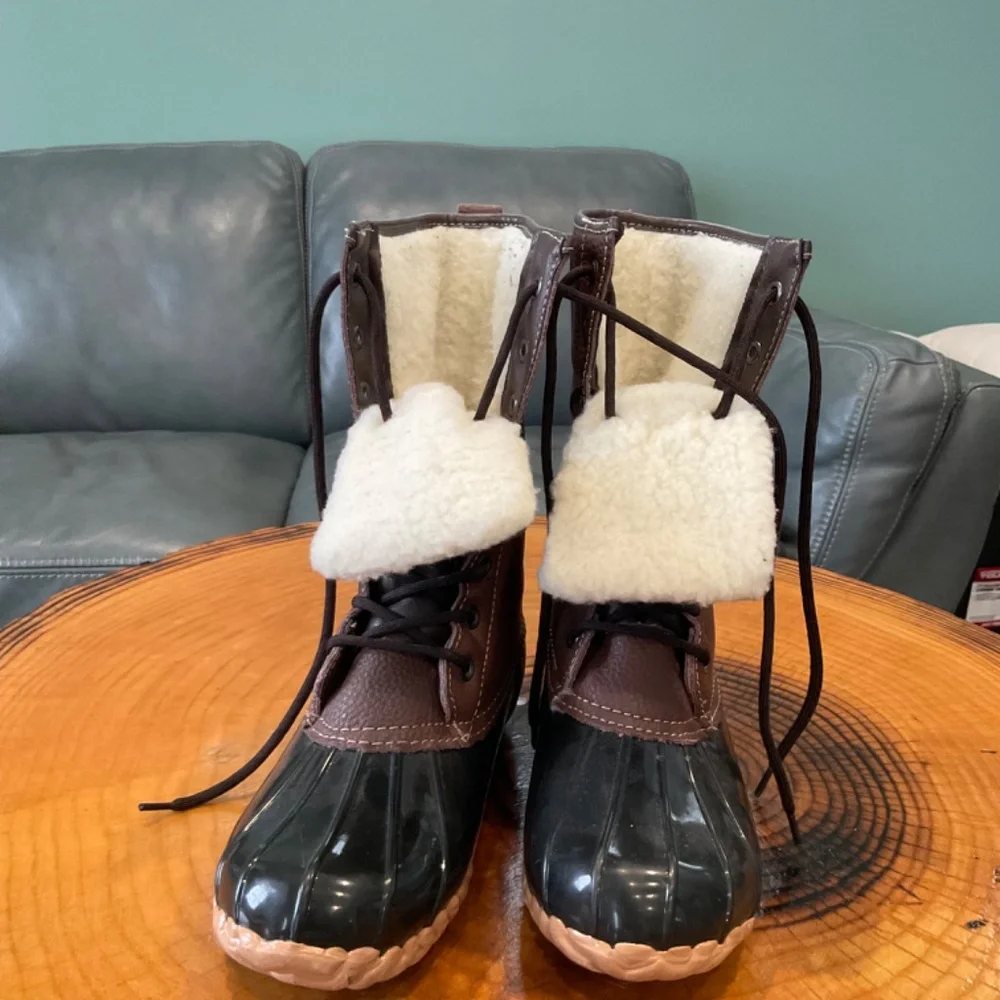 Waterproof Fleece Lined Totes Lined Duck Boots Women’s Size 7
